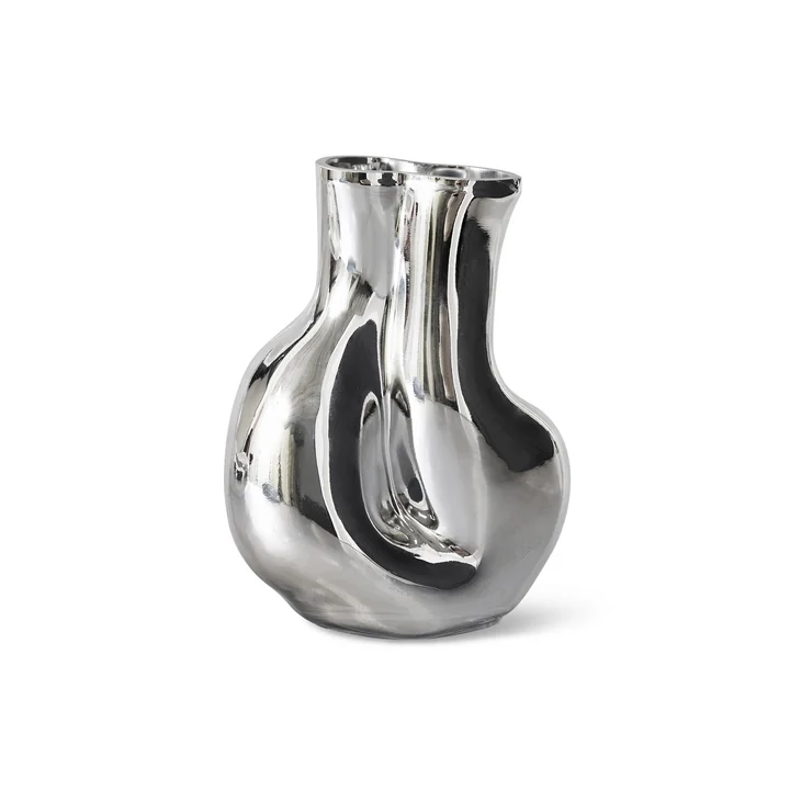HKliving - Gleam Glasvase, Chrom