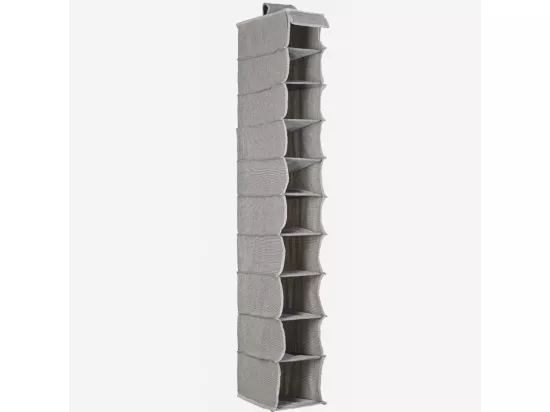 HABITAT - Rangement suspendu 10 cases en tissu - Gris - Barnabe
