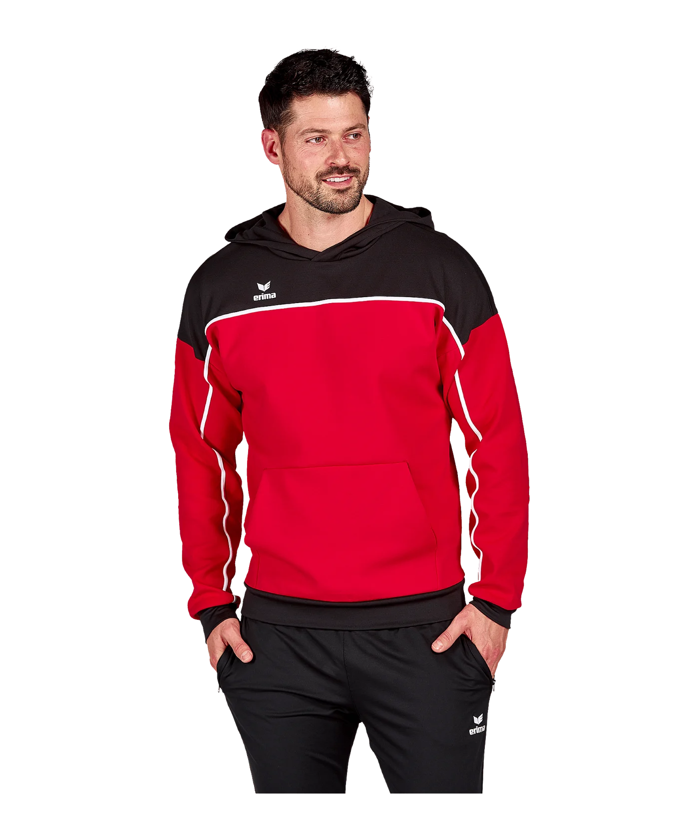 Erima Change by Hoody Rot Schwarz