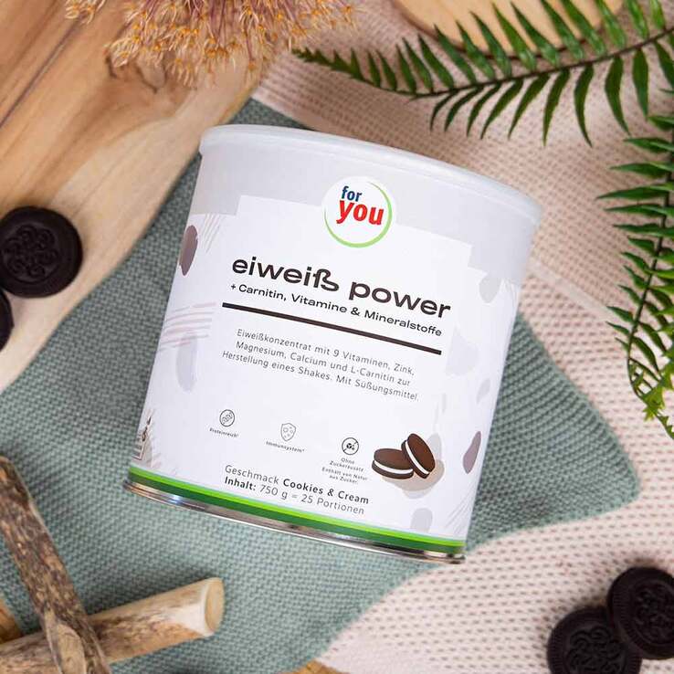 For You eiweiß power Cookies & Cream Pulver, 750 g