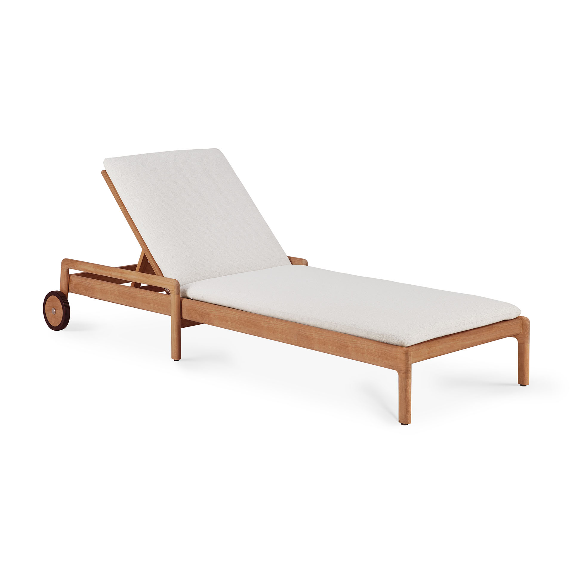 Teak Jack lounge chair - outdoor - dun kussen off-white