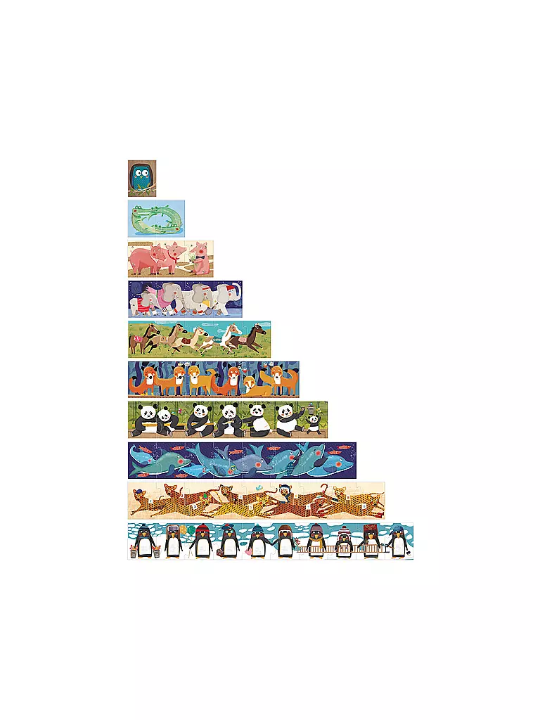 LONDJI Puzzle 10 PINGUINS 55 Teile  bunt
