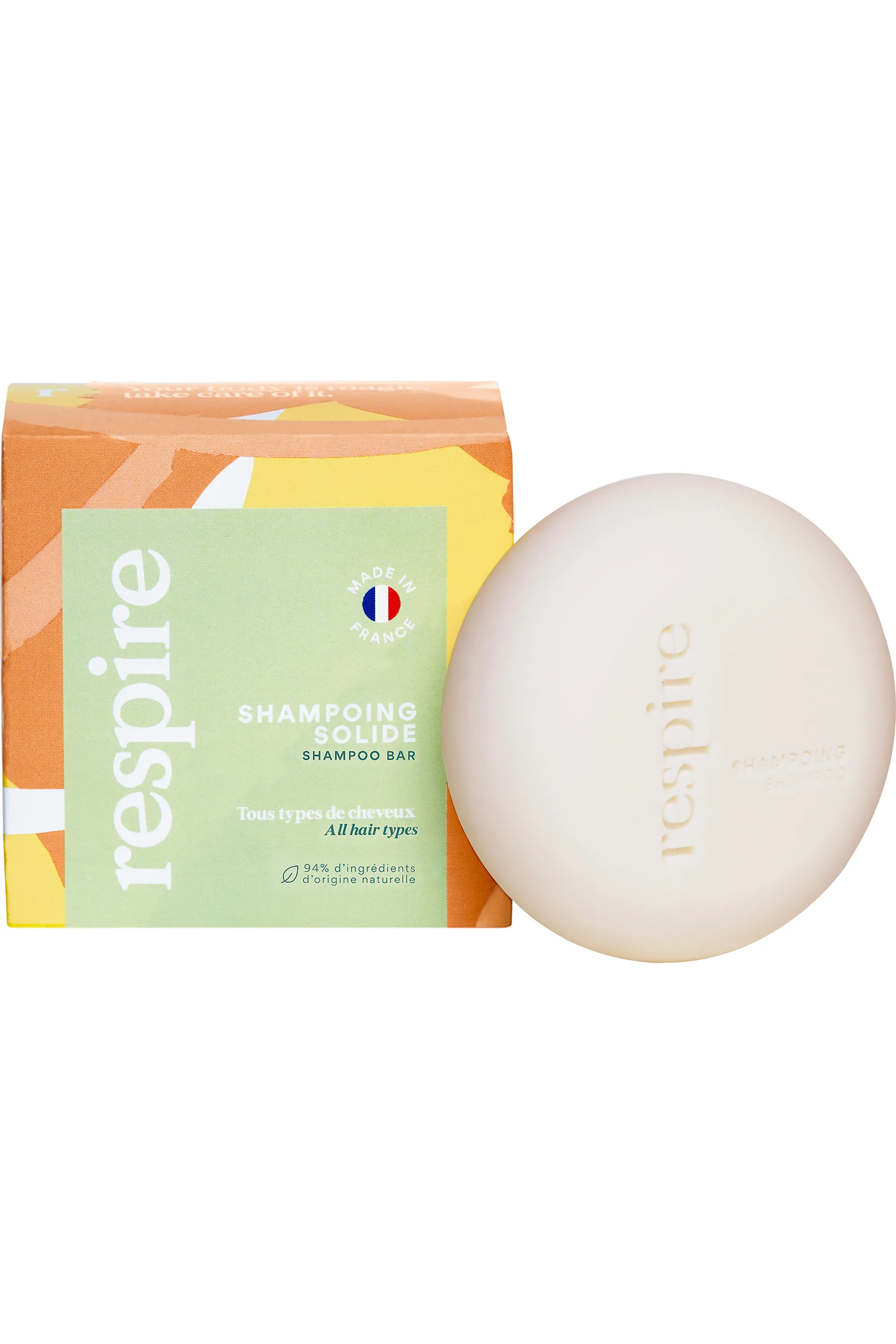 Respire Shampoing solide lait d’amande-75 g