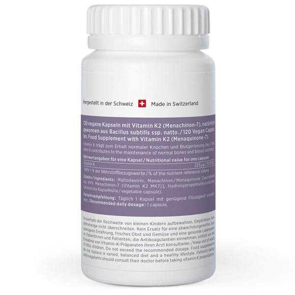 KINGNATURE Vitamin K2 Vida 225 mcg<br>120 Stück, Dose, Kapsel
