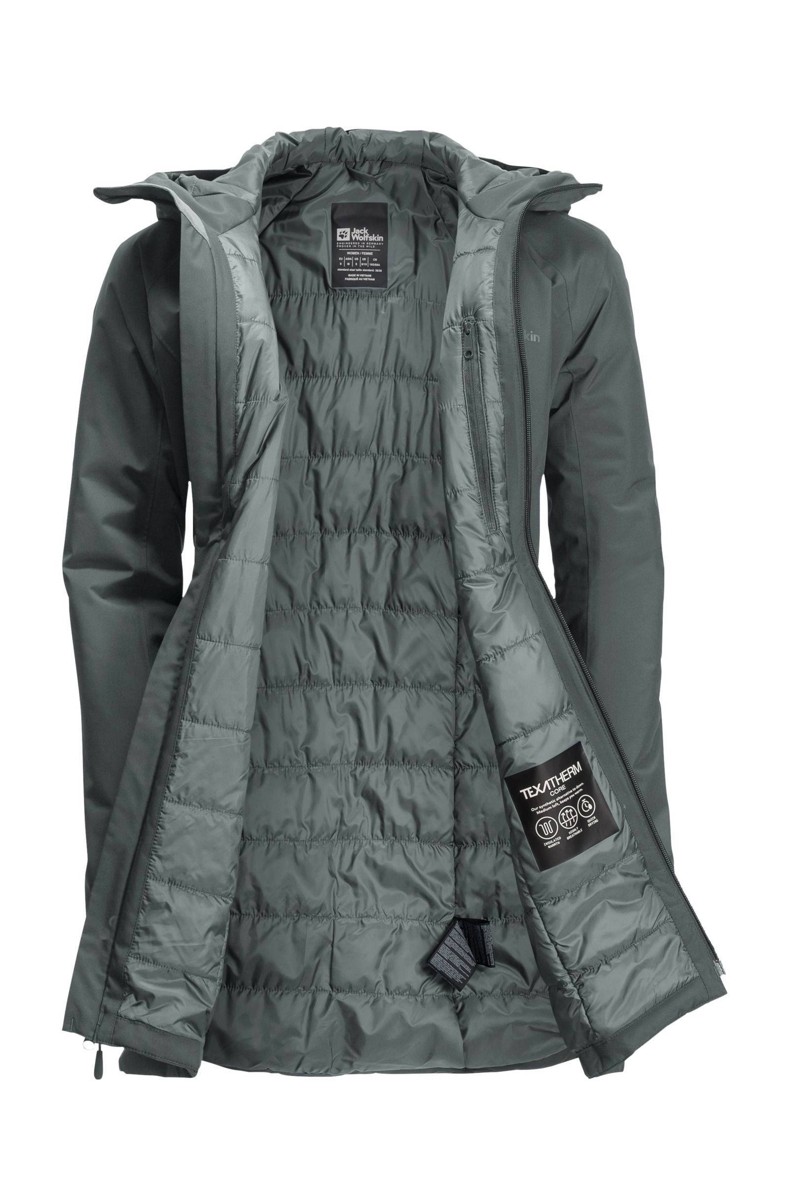 Jack Wolfskin jas Heidelstein grijsgroen