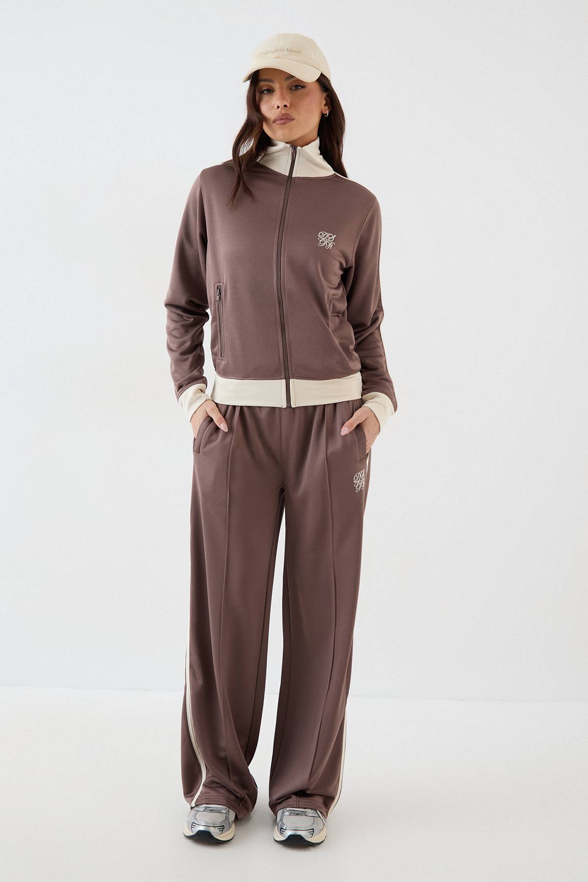 Veste de Survêtement Zippée DSGN Studio en Tricot Contrasté