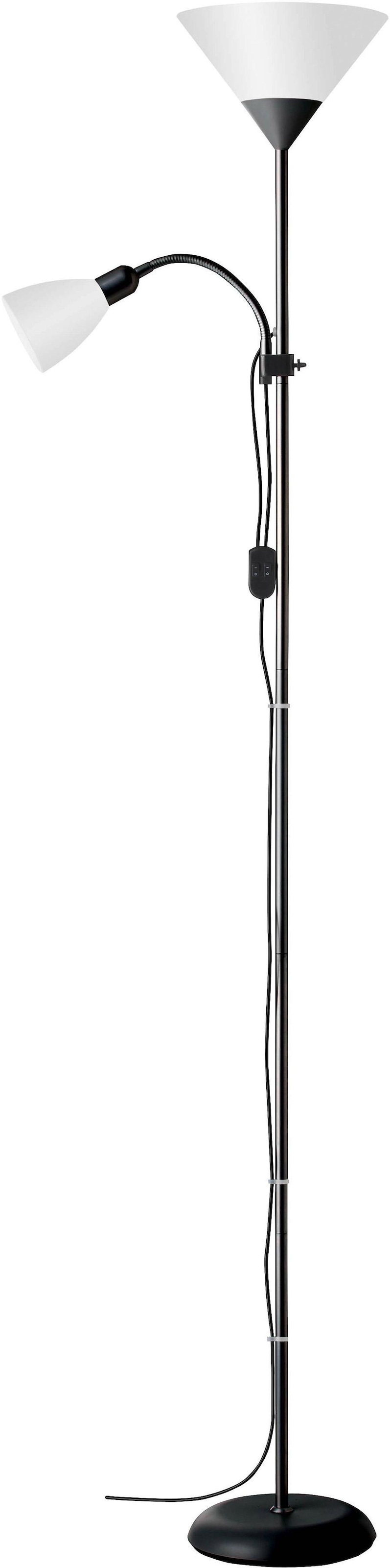 Brilliant Deckenfluter »Spari« E14 | E27 1 Stk. 180 cm Höhe, Ø 25 cm, E27 + E14, Aluminium/Kunststoff