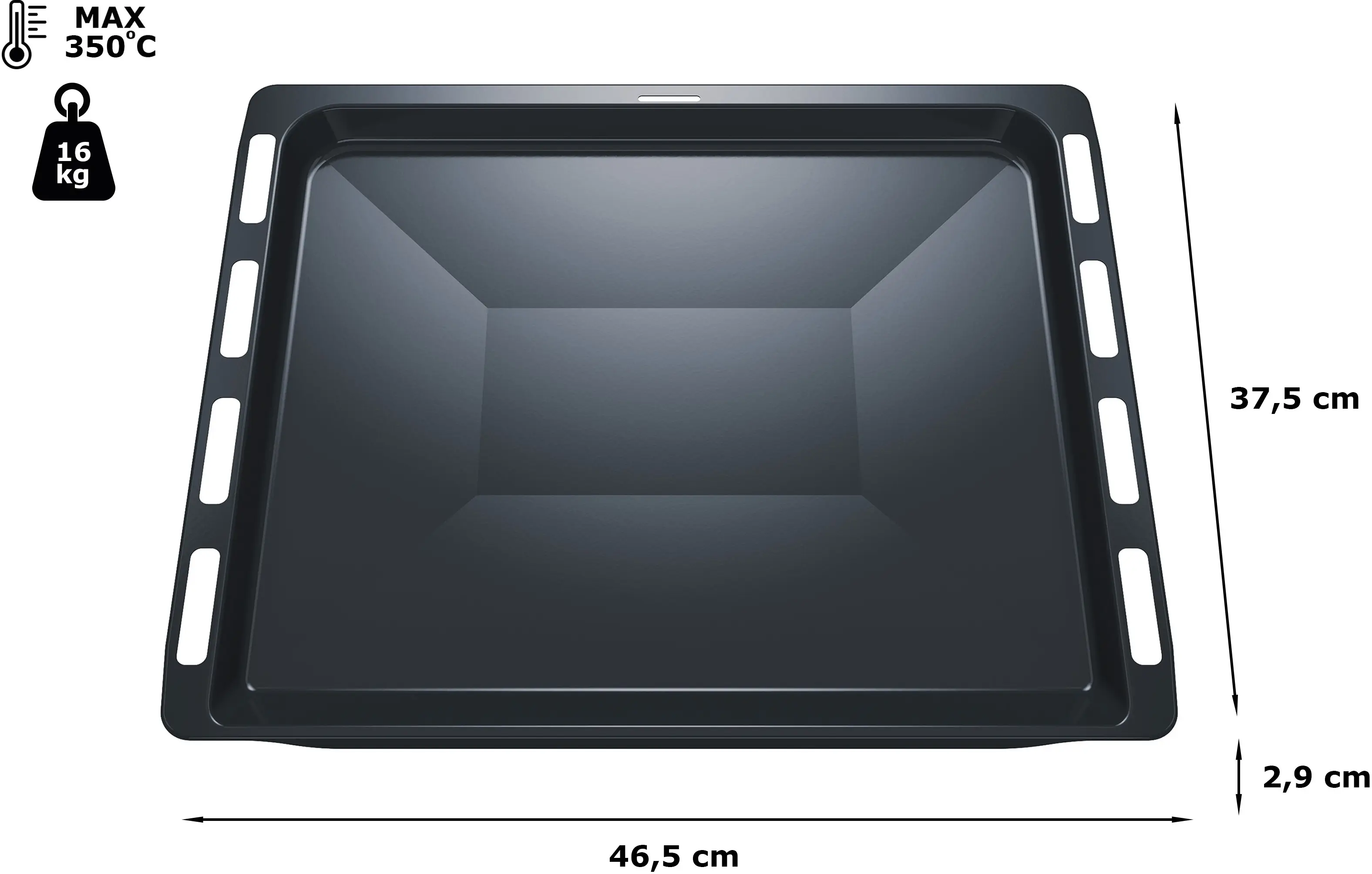 Bakplaat 29 x 465 x 375 mm vaatwasserbestendig HEZ431002 • 11057292