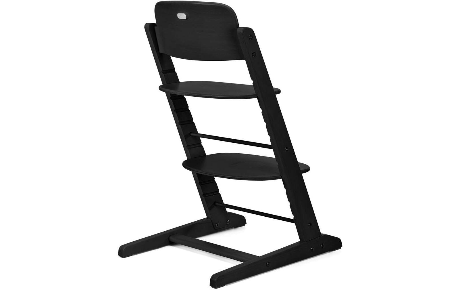 Treppenhochstuhl Iris 3in1 Schwarz<br>Höhenverstellbarer Hochstuhl aus Holz für Kinder und Erwachsene