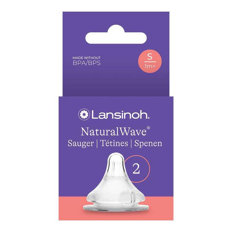 Lansinoh Naturalwave Sauger S, 2 St