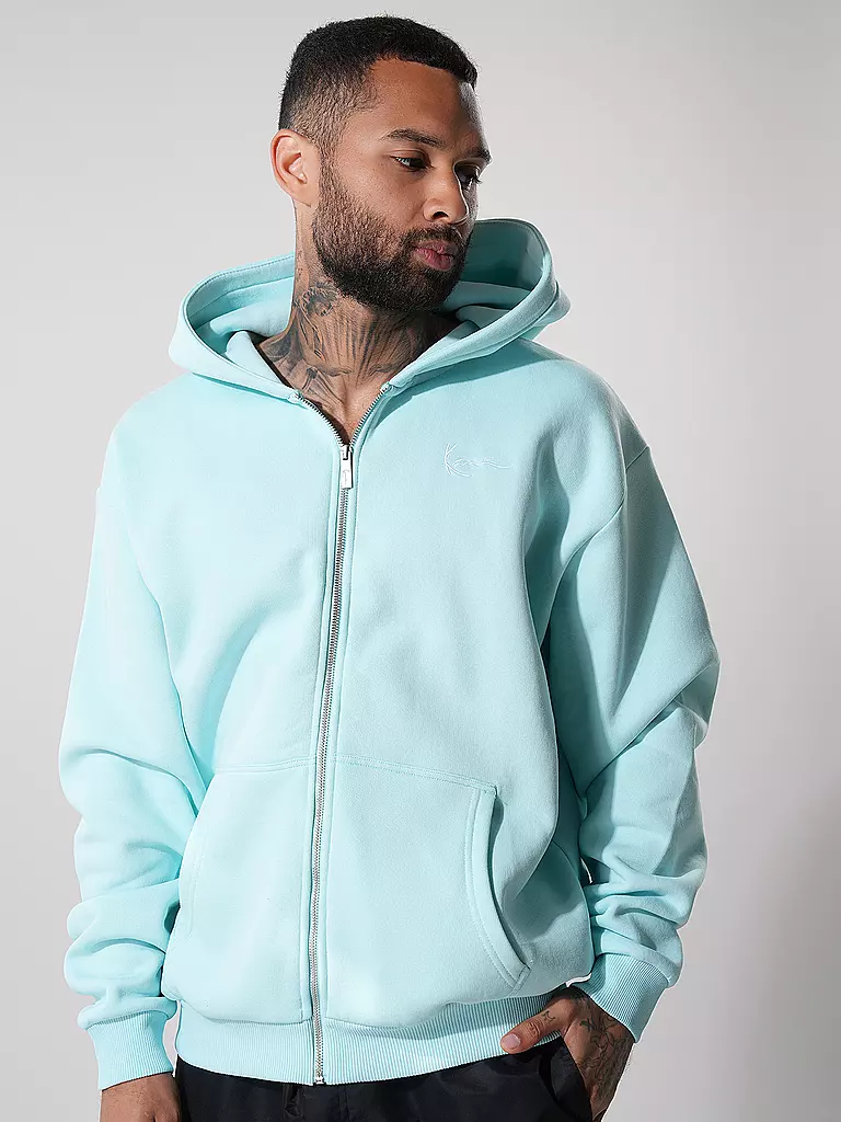 KARL KANI Sweatjacke hellblau