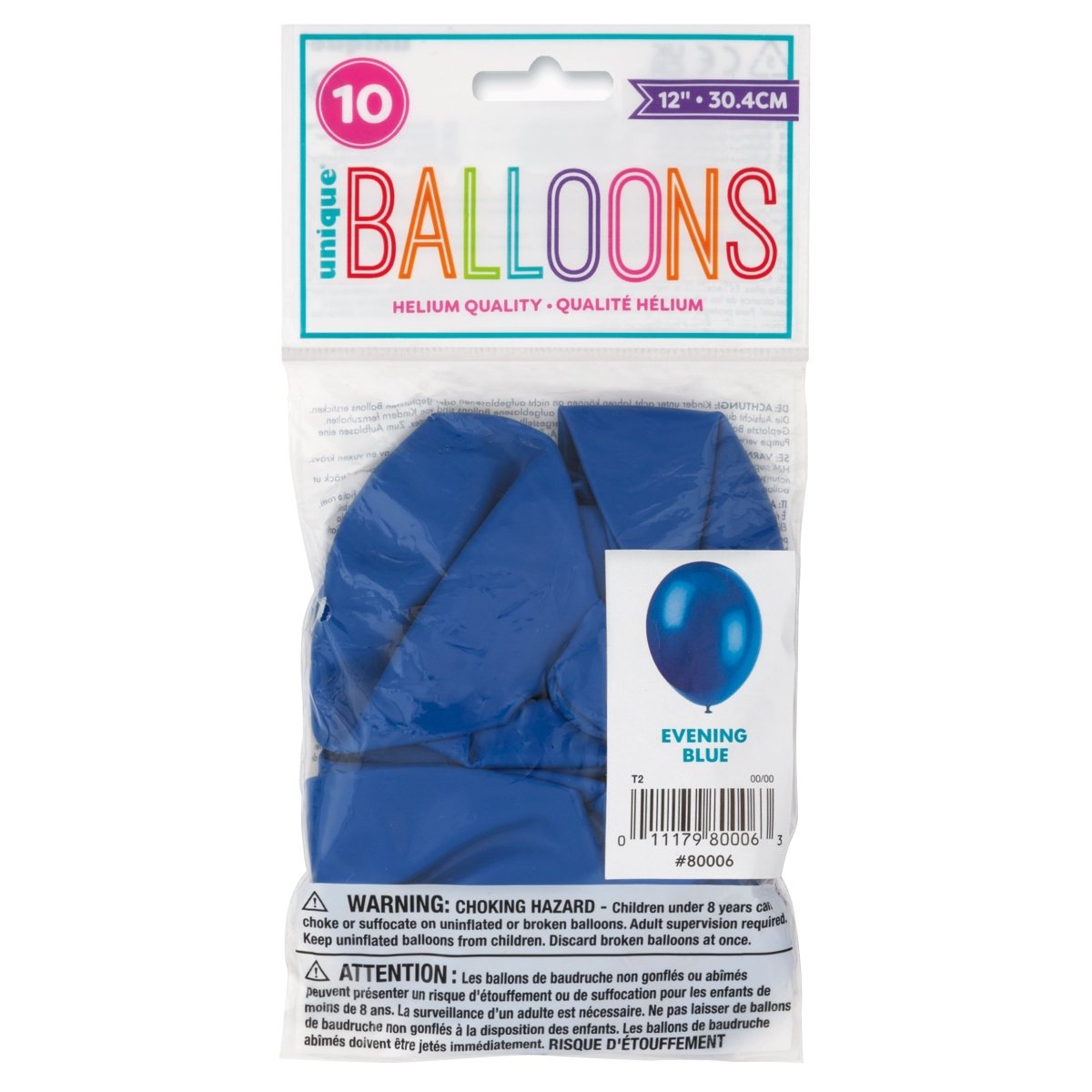 Donkerblauwe Ballonnen Glans 30cm 10st