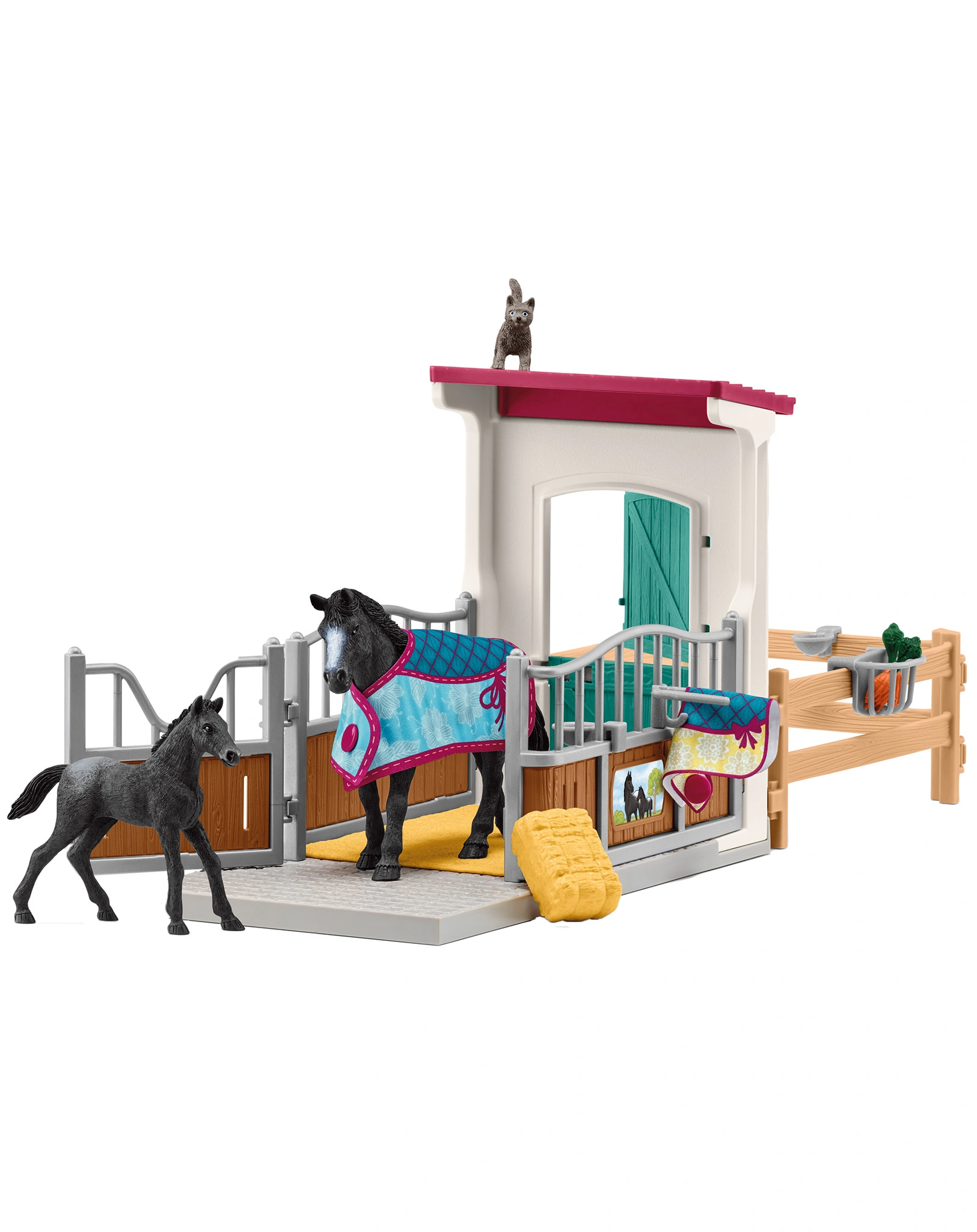 schleich® 42611 Horse Club - Pferdebox mit Stute und Fohlen