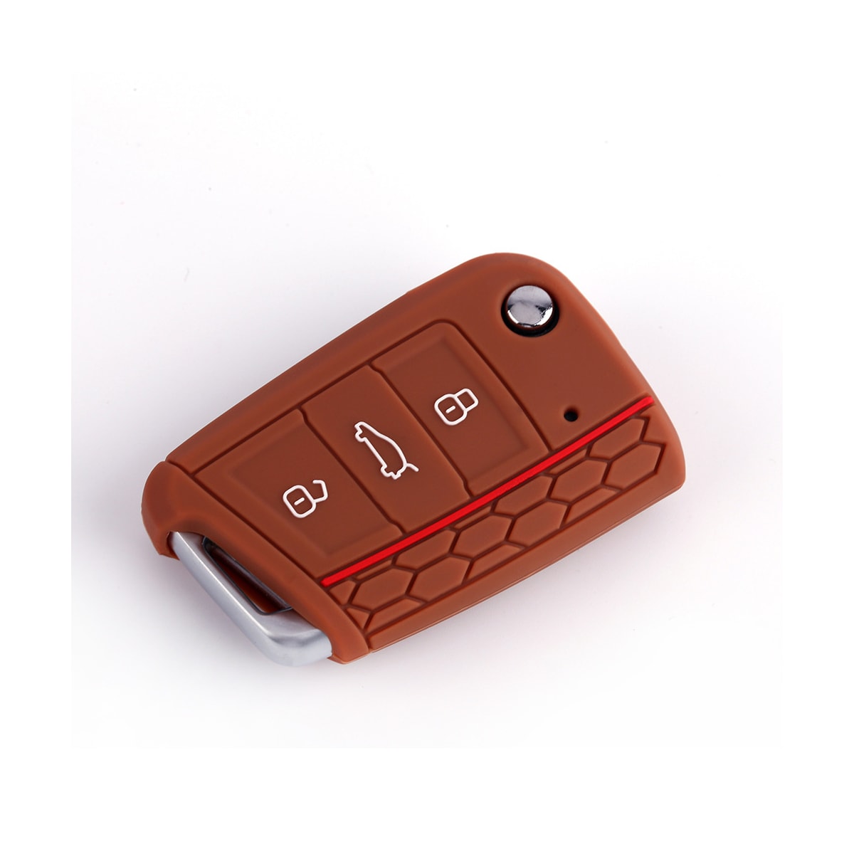 Silikon bilnøkkeldeksel Golf 7/Lingdu/New Octavia/Karoq/Kodiak/Komik/Yedi Brun