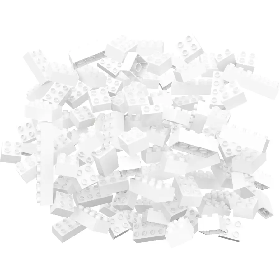 HUBELINO® Bausteine - 120 teiliges Set, weiß