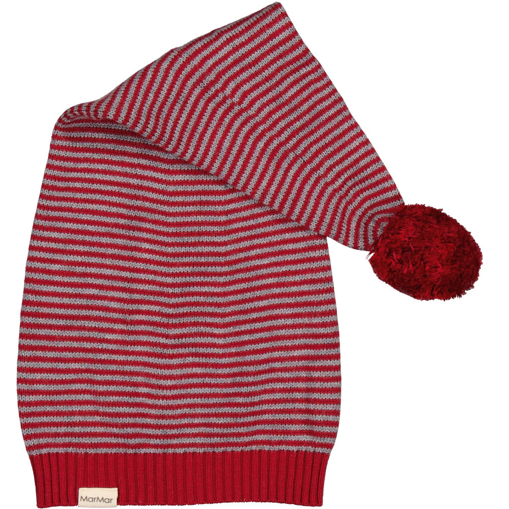 Køb MarMar Cotton Rayon Knit Stripe Hibiscus Red Stripe Alfen Nissehue