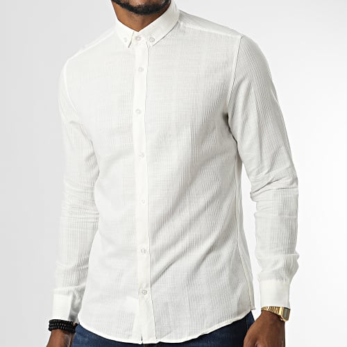 Chemise Manches Longues ML602EC Blanc Cassé
