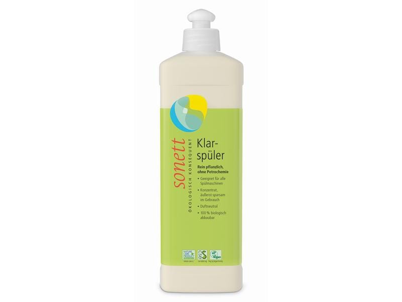 Sonett Klarspüler 0.5 l Ökologischer Klarspüler für alle Haushalts-Geschirrspülmaschinen