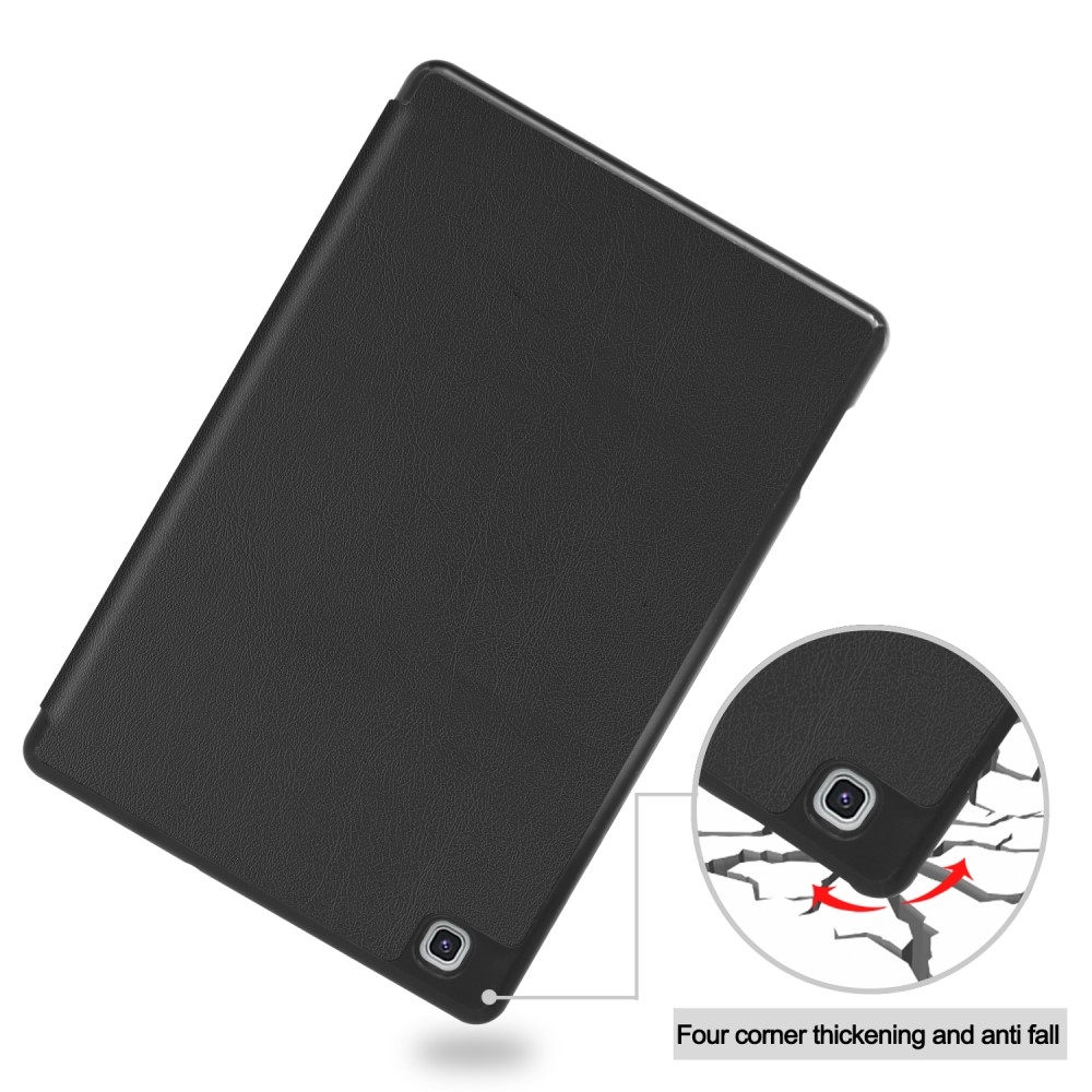 Samsung Galaxy Tab S6 Lite (2024/2022/2020) Leder Tasche Smart Case Hülle S-Pen Halterung - Schwarz