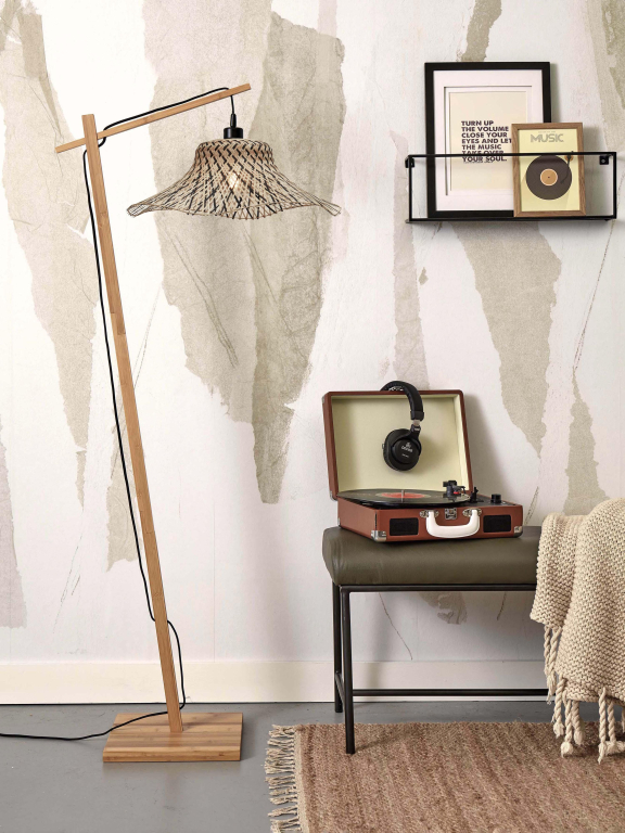 Good&Mojo Ibiza vloerlamp small wit/naturel