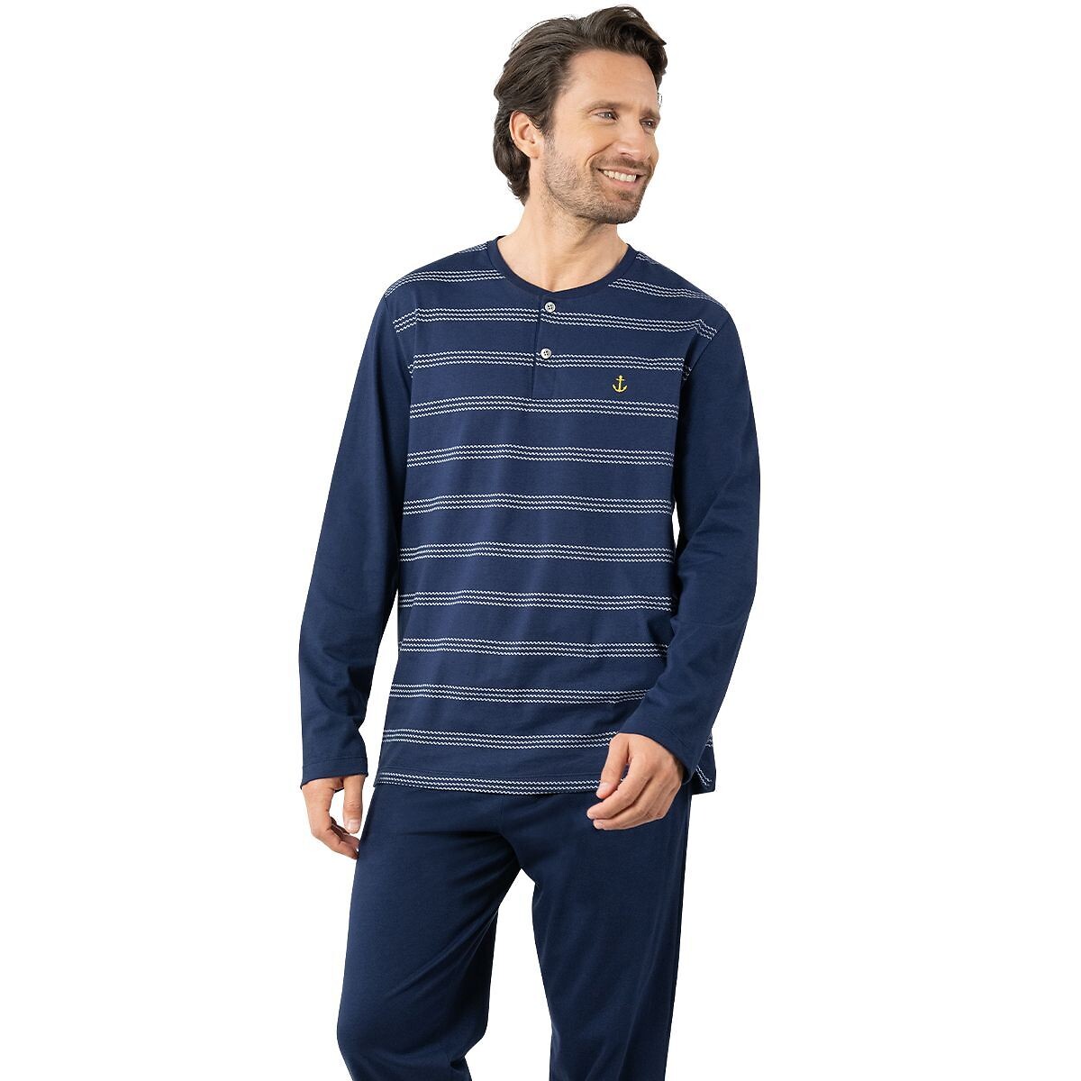 EMINENCE<br>Pijama de gola redonda com fechamento por botões