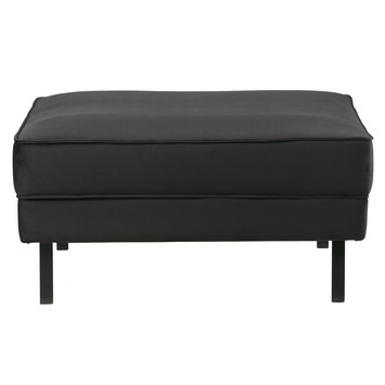 WOOOD Hocker Robin antraciet fluweel gestoffeerd
