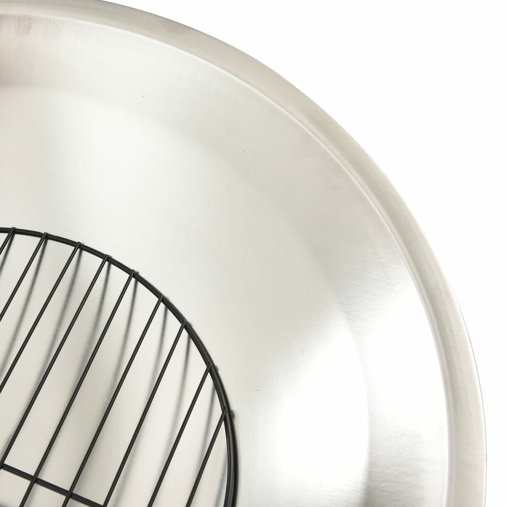 Foyer et barbecue avec tisonnier 2 en 1 59x59x60 cm inox