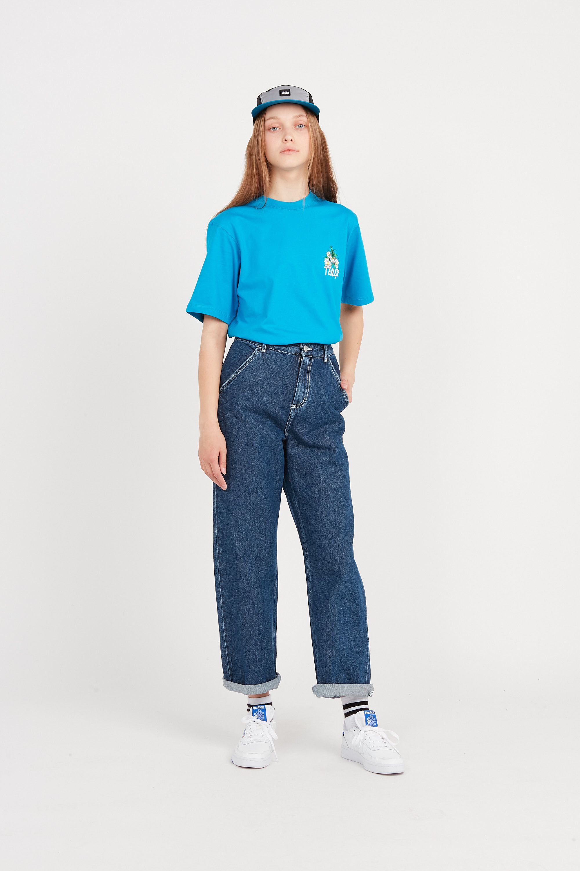 TEALER T-shirt  TS BUDS N FLOWERS Bleu