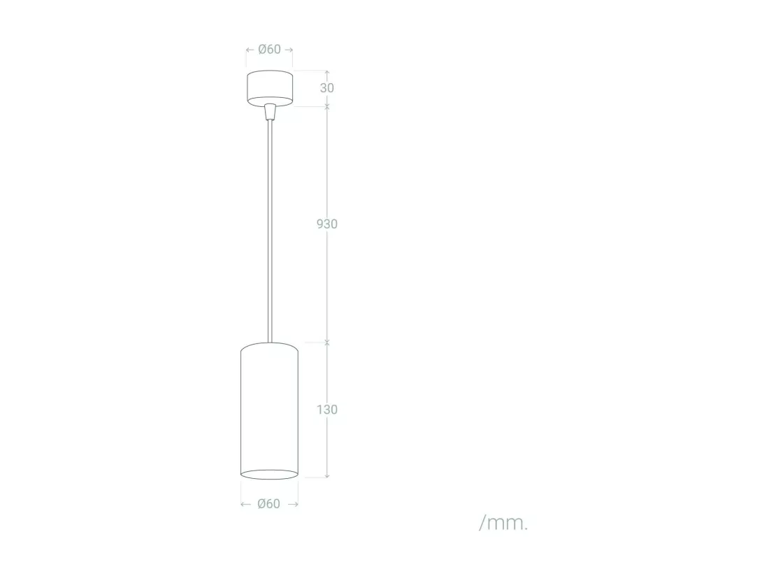 Suspension Métal Quartz Blanc