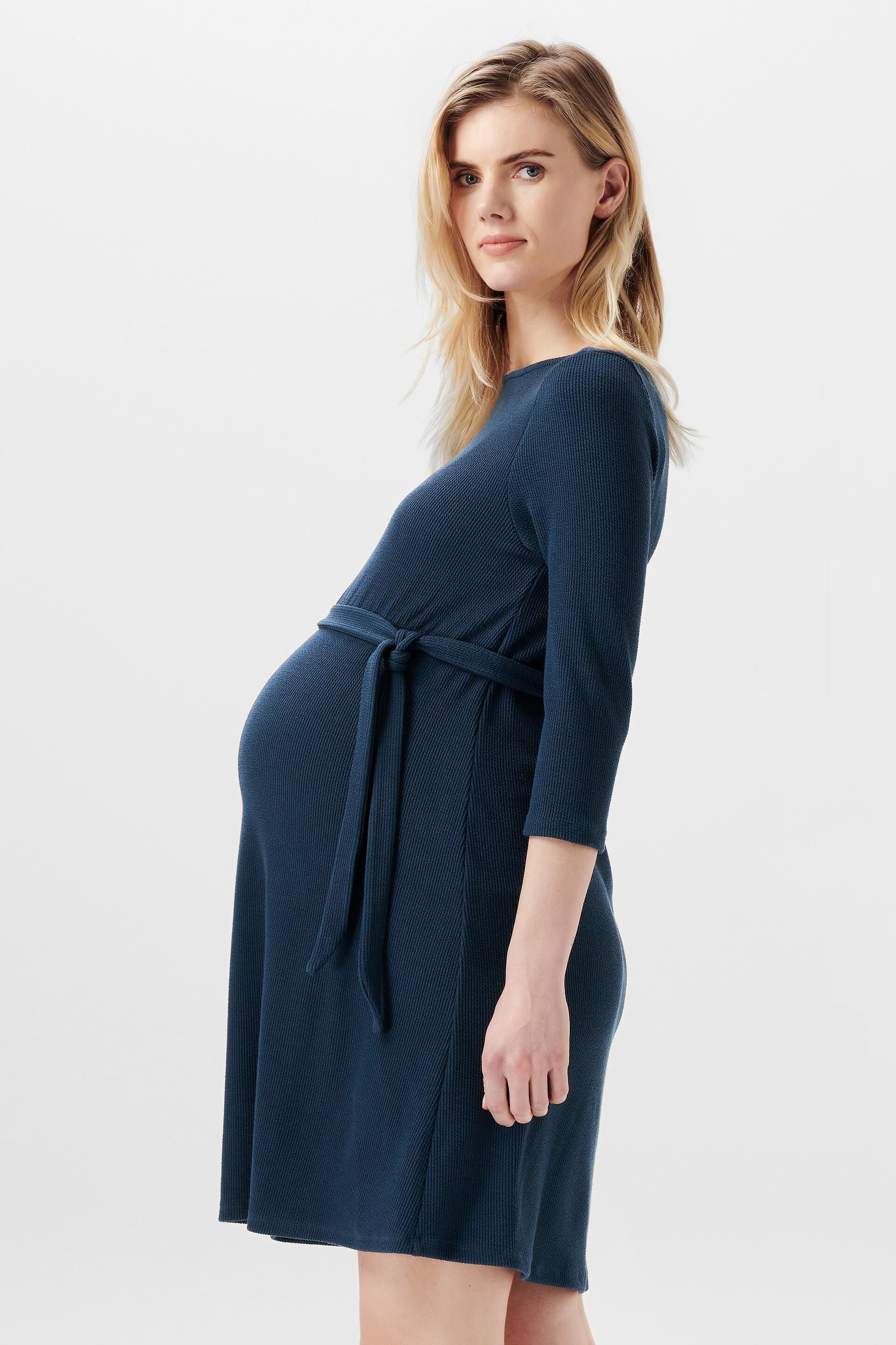 Robe longueur genoux en maille côtelée