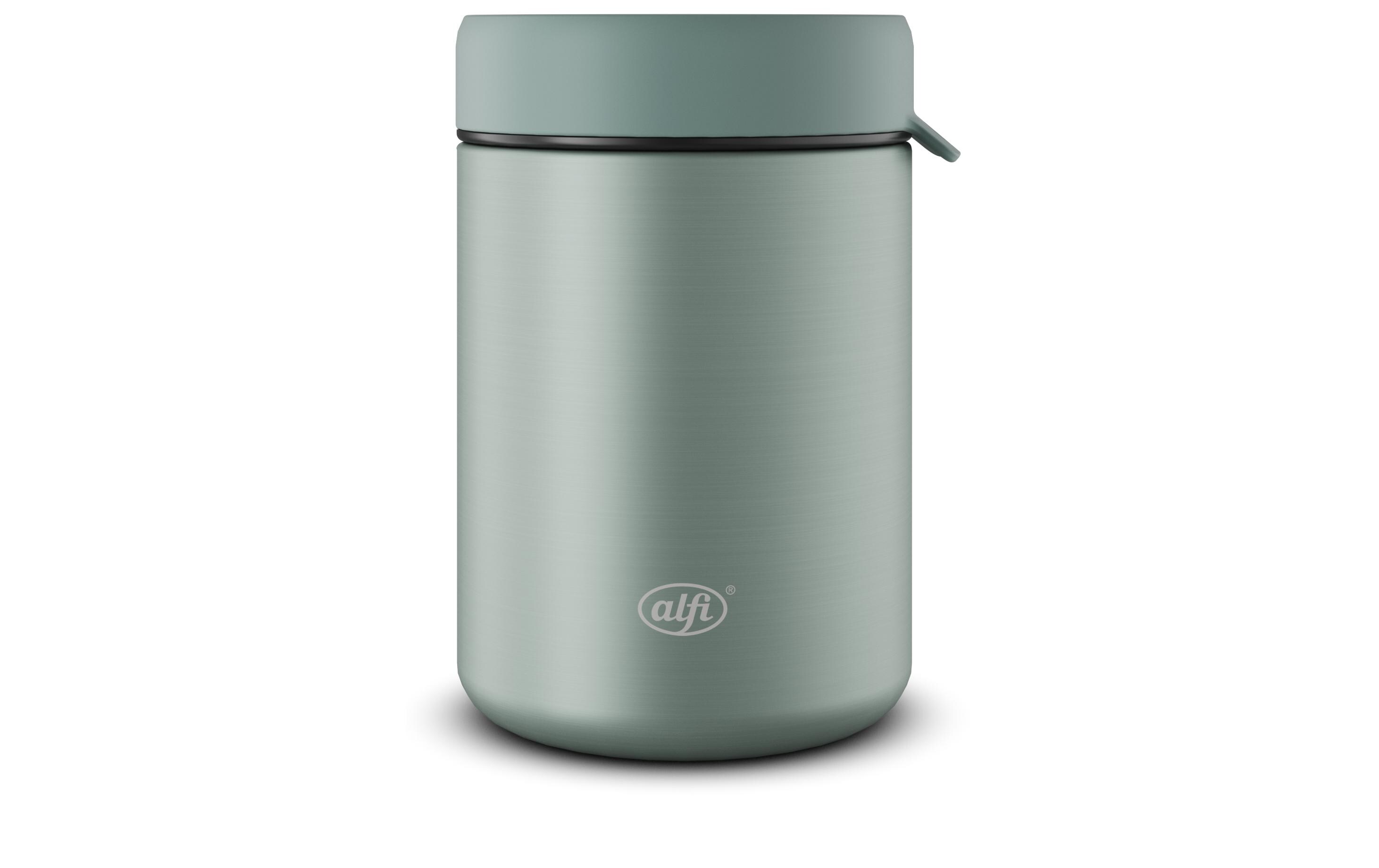 Thermo-Foodbehälter 0.35 l, HellgrünOutdoor-Behälter aus Edelstahl mit Göffel