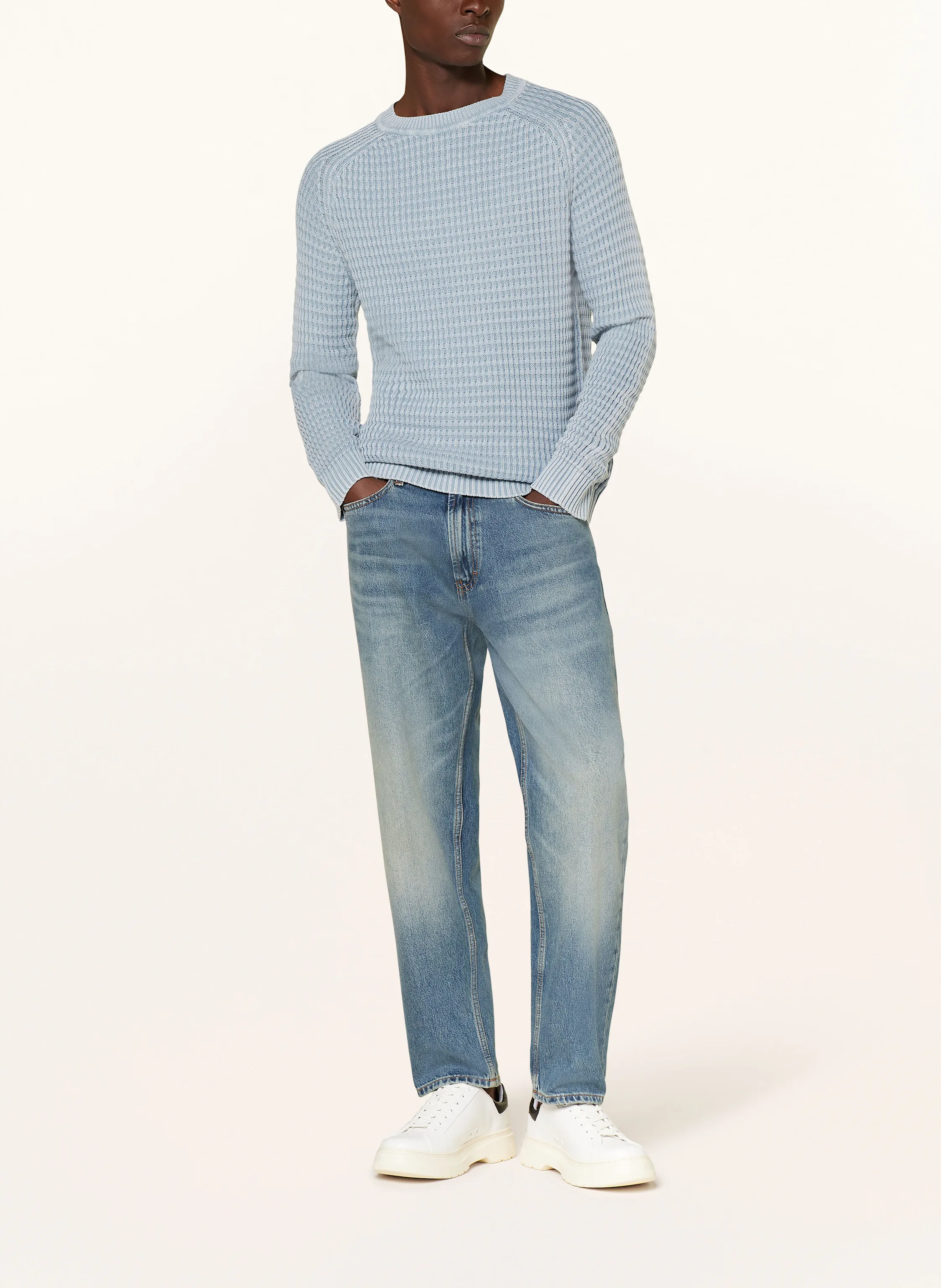 HUGO Leinenpullover SARDELLO