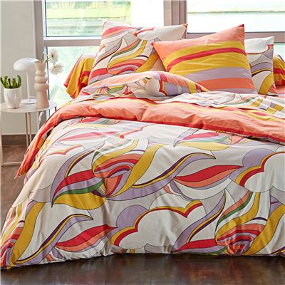 Linge de lit vagues multicolores - BECQUET CRÉATION