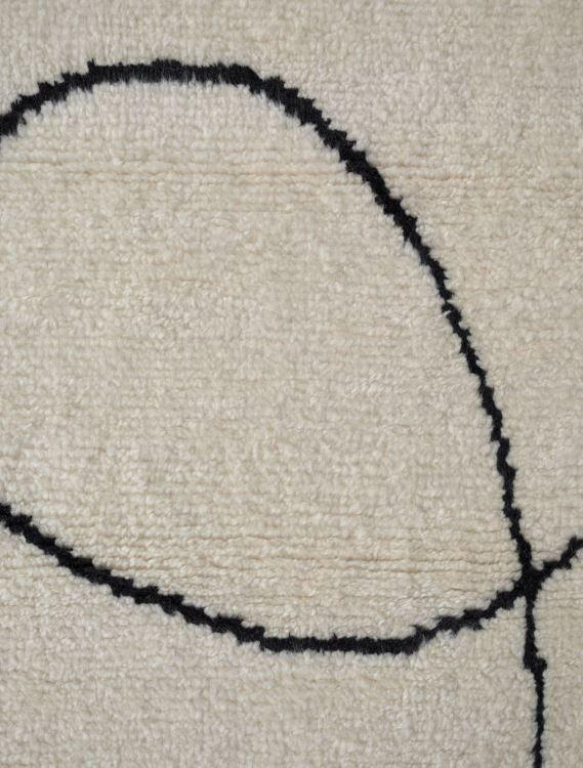 Linie Design Astral Spiral vloerkleed 170x240 zwart