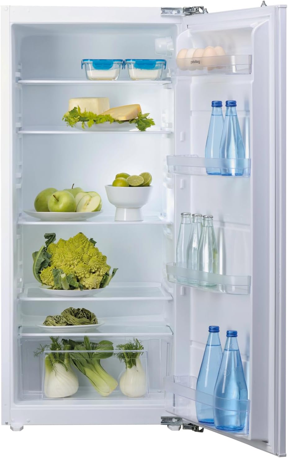 Privileg Einbau-Kühlschrank PRC 12VF2E, Energieeffizienzklasse: E, Nische 122, Elektronische Temperaturregelung, LED-Beleuchtung, Sicherheitsglas