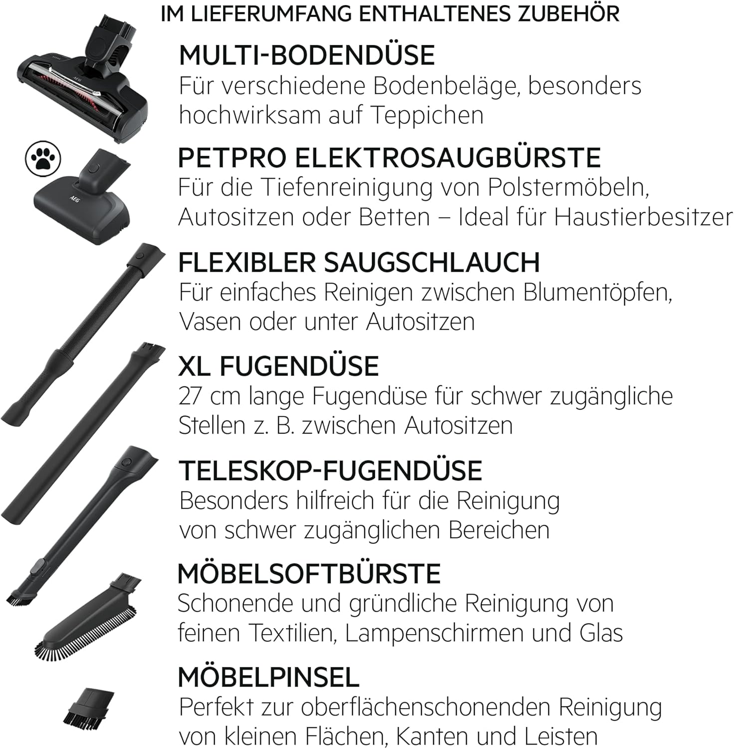 AEG 2in1 Akku Staubsauger, schlanke Bauform, Multi-Bodendüse, PetPro-Elektrosaugbürste, Tiefenreinigung, bis zu 50 min Laufzeit, 21,6 Volt, inkl. Zubehör, freistehend, Hygienefilter, blau, QX7-1-I360