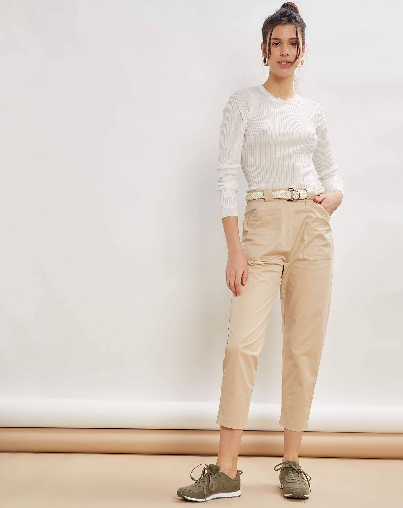 La Petite Francaise Pantalon droit Patrice beige