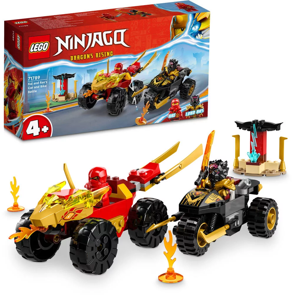 LEGO®NINJAGO®71789 - LE COMBAT EN VOITURE ET EN MOTO DE KAI ET RAS