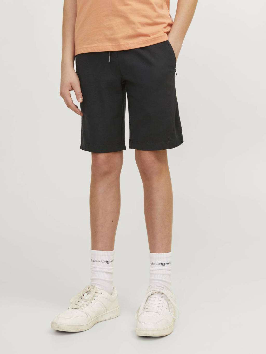 JACK & JONES sweatshort JPSTENCLOUD zwart