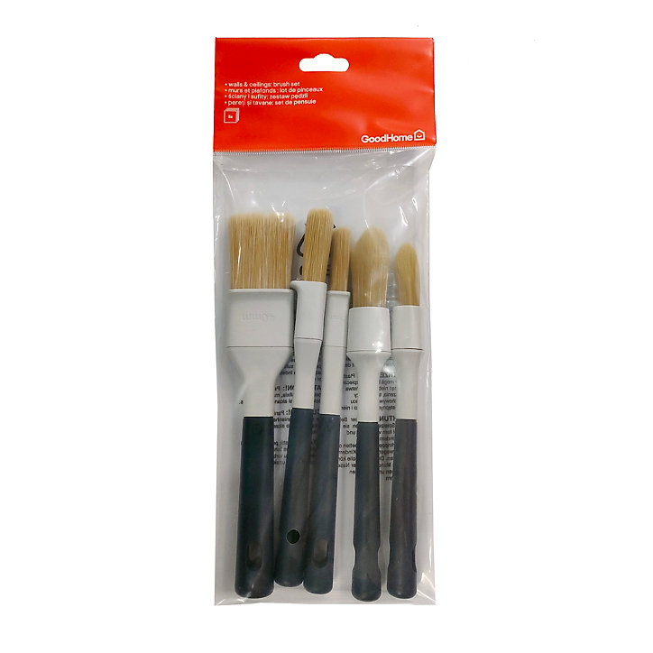 Lot 5 pinceaux mur et plafond GoodHome