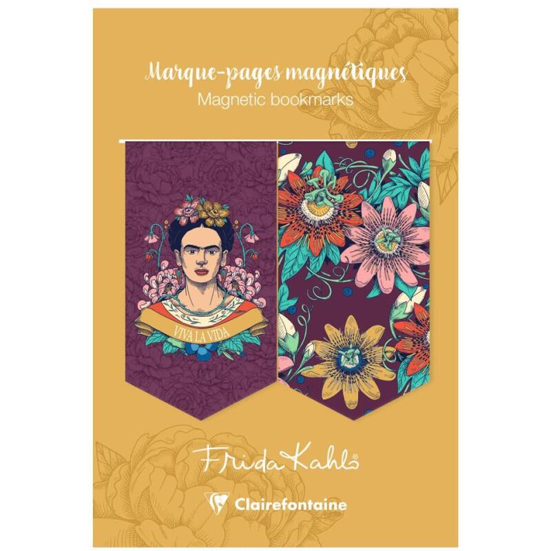 Frida Kahlo, Set de 2 marque-pages magnétiques 10,5x15,5cm