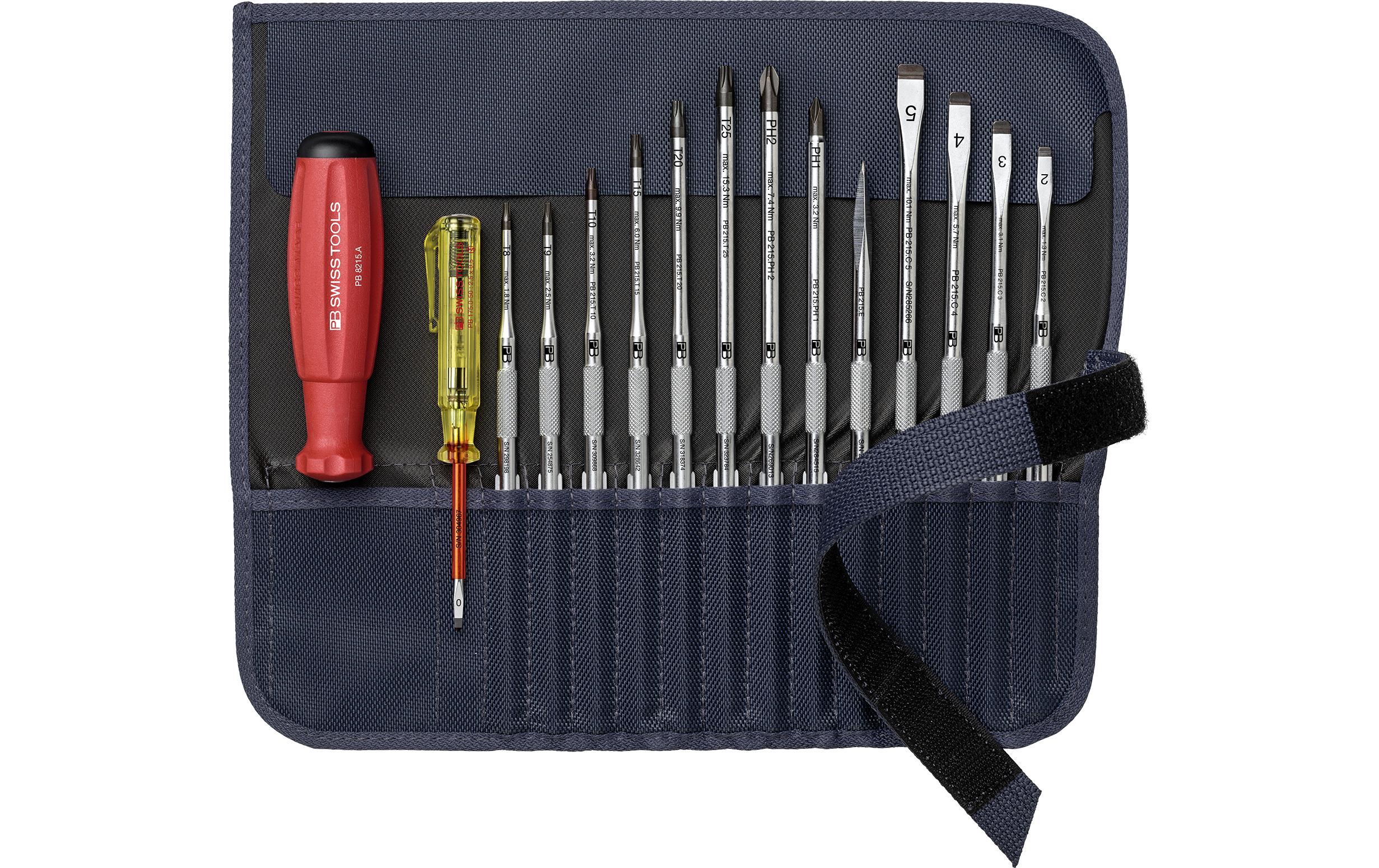 Schraubenzieher-Set Schraubenzieherset PB 8222.GY<br>Schraubenziehrset PB Swiss Tool 8222 SwissGrip, für Schlitz-, Phillips- und Torx-Schrauben, breite Auswahl an häufig verwendeten Profilen
