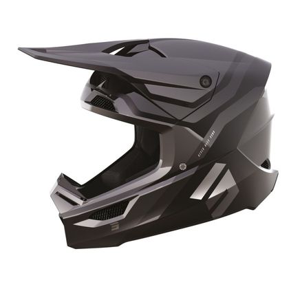 Casque cross Shot RACE - SKY - CHROME 2024 - Gris
