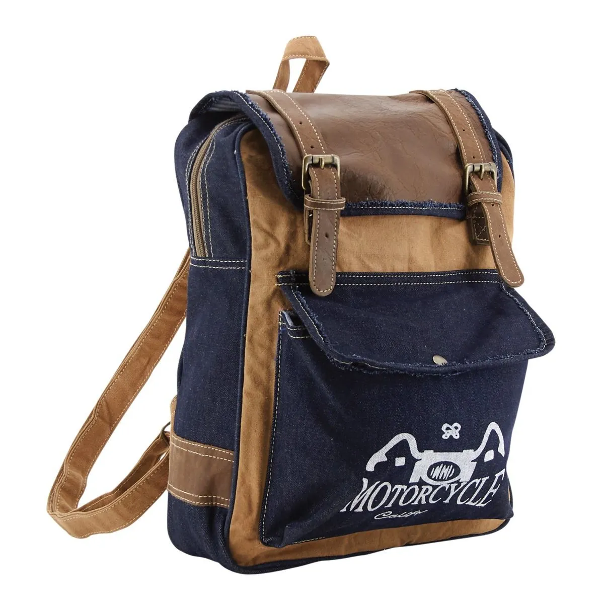 Aubry Gaspard Sac à dos - Coton et cuir