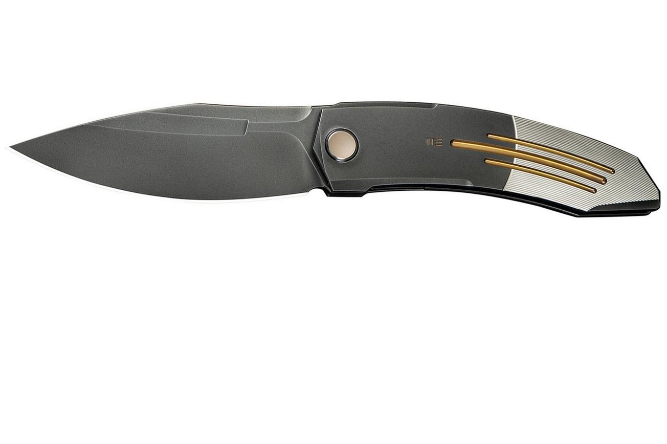 WE Knife Sine WE23069B-3 Black M390, Wave Polished Grey Titanium, zakmes