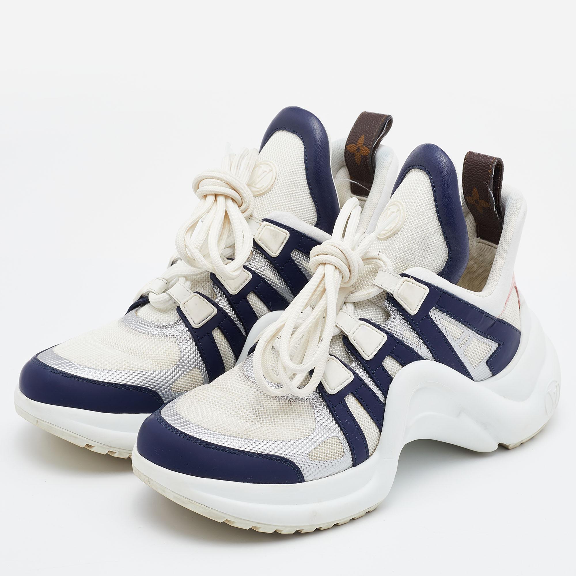 Louis Vuitton Multicolor Nylon and Leather Archlight Sneakers