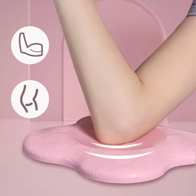 (2er Set) Yoga Kniekissen Rutschfeste Pilates Gelenkschoner Matte Ellbogen Knie Pad - Schwarz