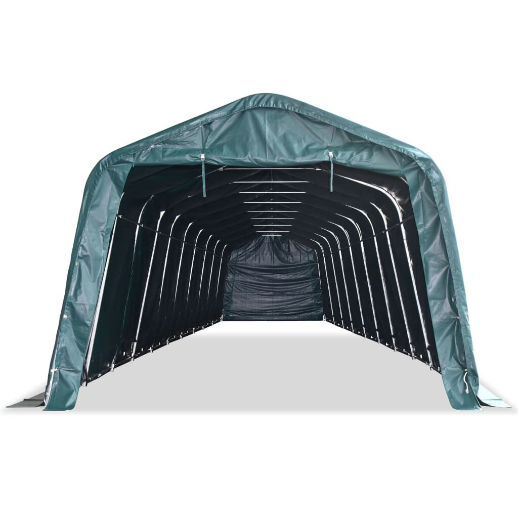 vidaXL Veetent, PVC 550 g/m², 3,3 x 16 m, donkergroen