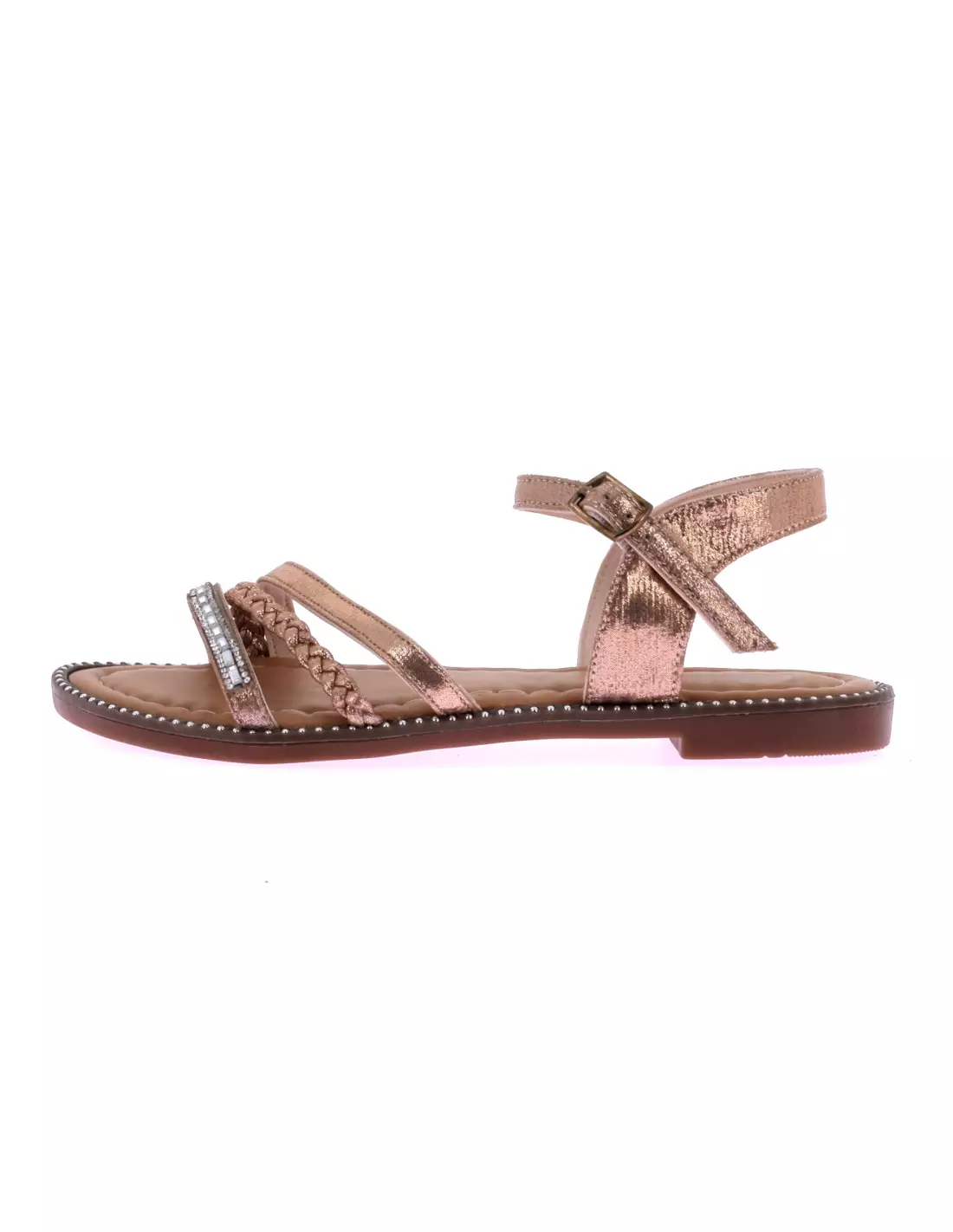 CLAUDIA GHIZZANI 2XK1100901-8100-HF - Sandales & nu-pieds CHAMPAGNE-TXTMETALLIC
