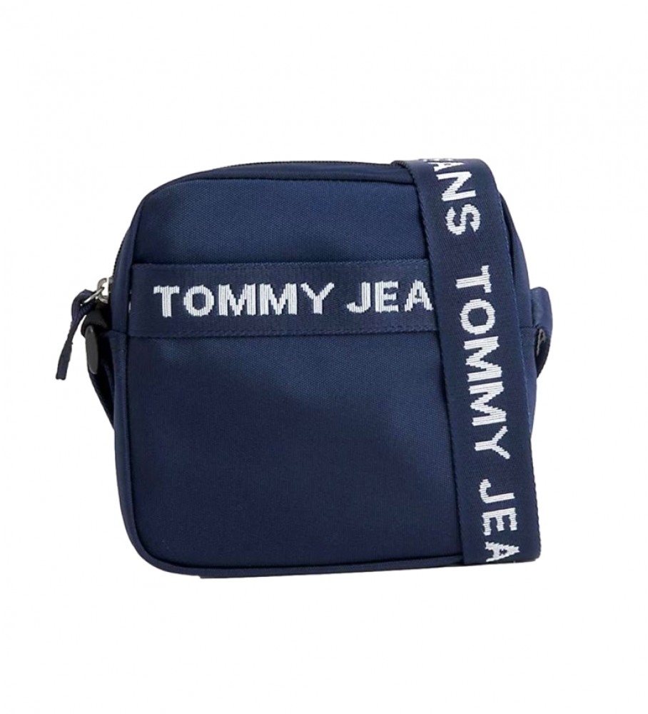 Bolsa Tommy Jeans Essential reciclada azul marinho estilo repórter